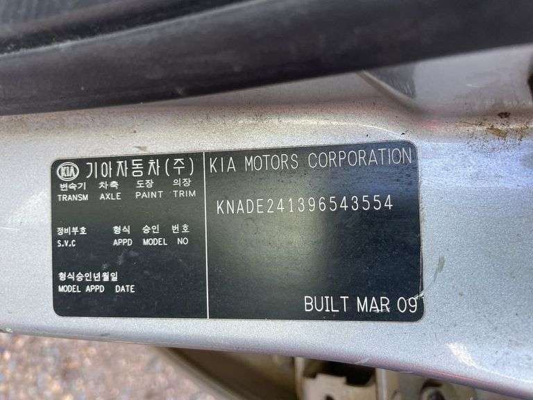 2009 Kia Rio Hatch - Abandoned Vehicle