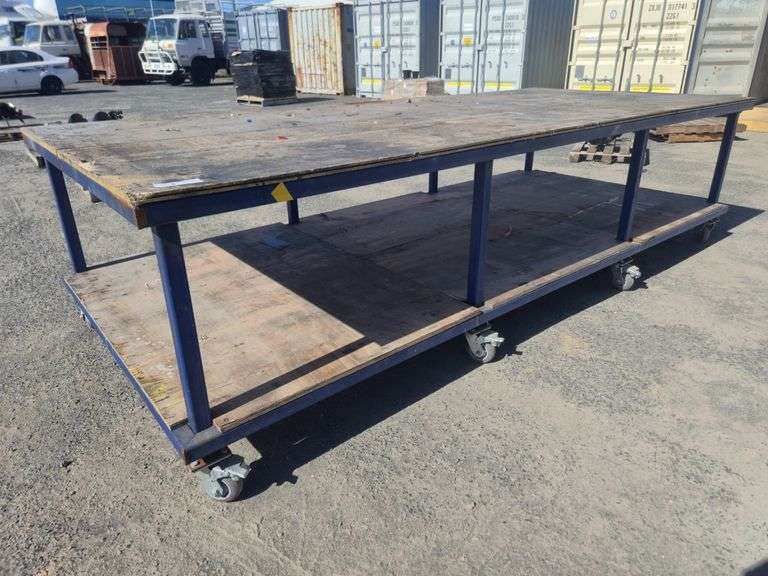 Mobile Steel Framed Work Bench