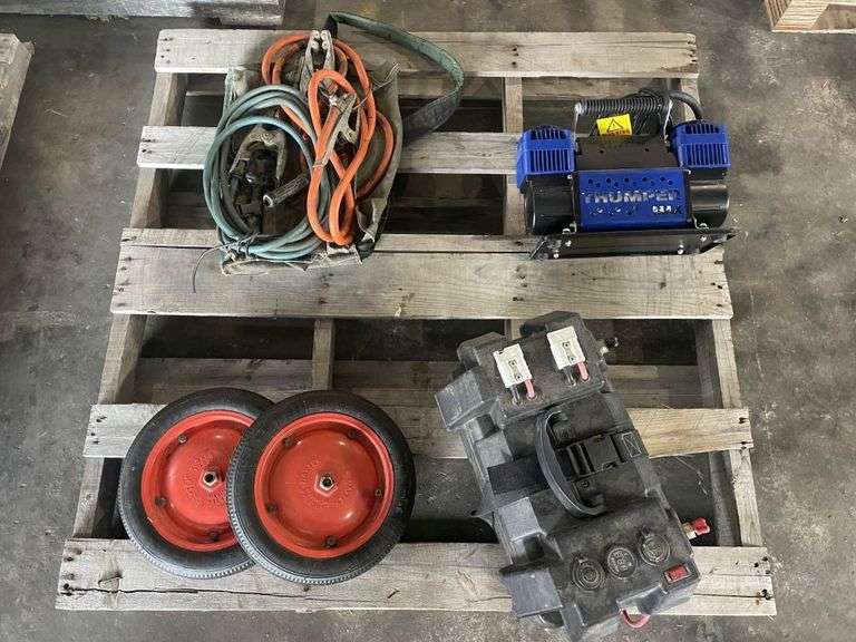 Kings WM102=15C 12v Compressor, Wheels and Jump Leads
