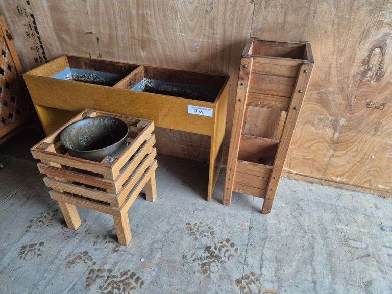 3x Timber Pot Stands