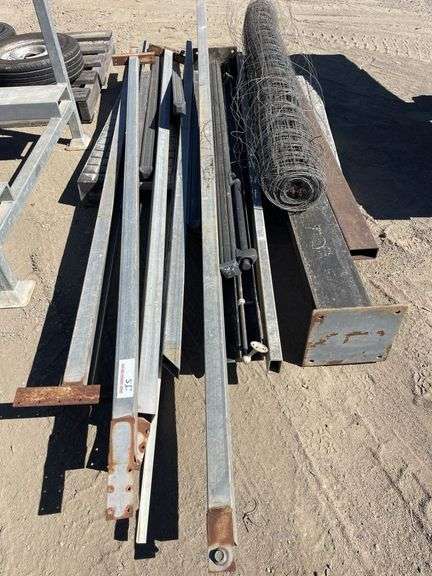 Qty Steel Posts and Mesh Fencing