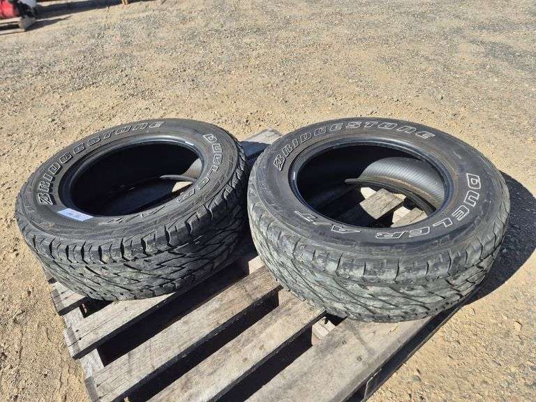 2x Bridgestone Dueler Tyres 265/65R17