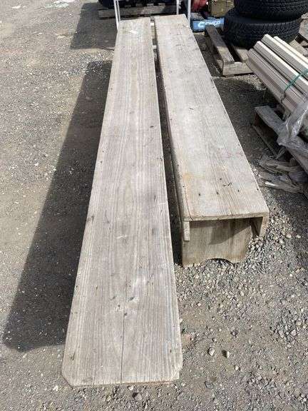 2x Timber Bench Seats