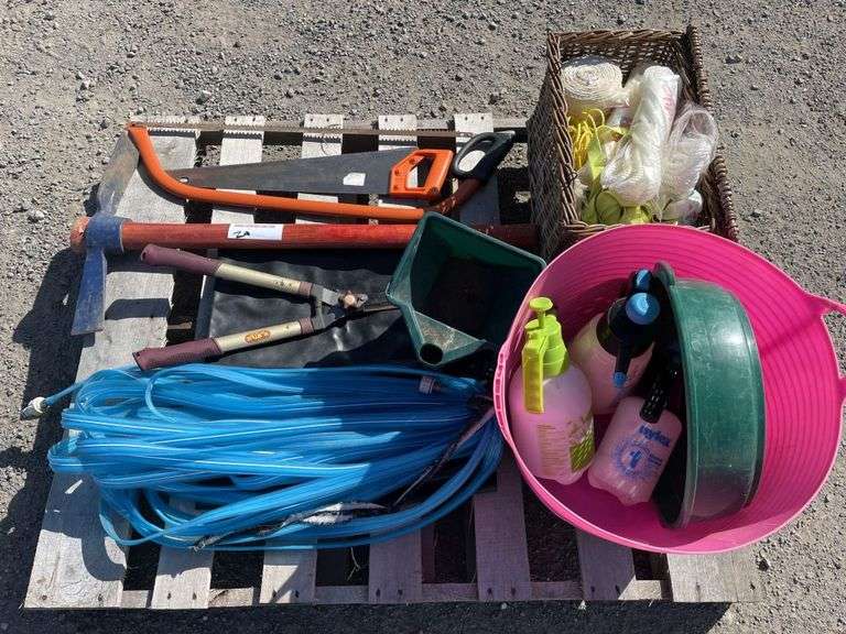 Soaker Hose, Hand Tools and Rope