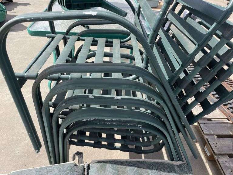 Outdoor chairs and cushions
