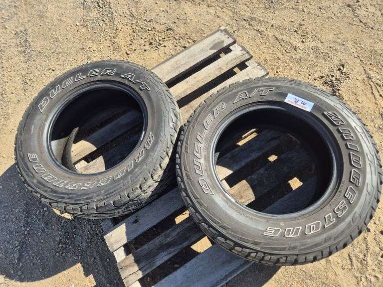 2x Bridgestone Dueler Tyres 265/65R17