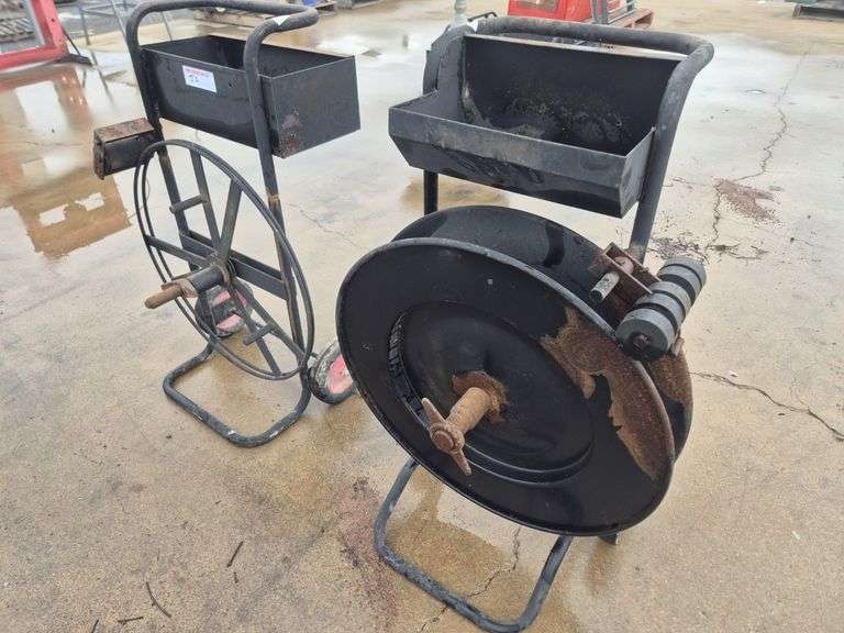 2x Hose Reel Trollies