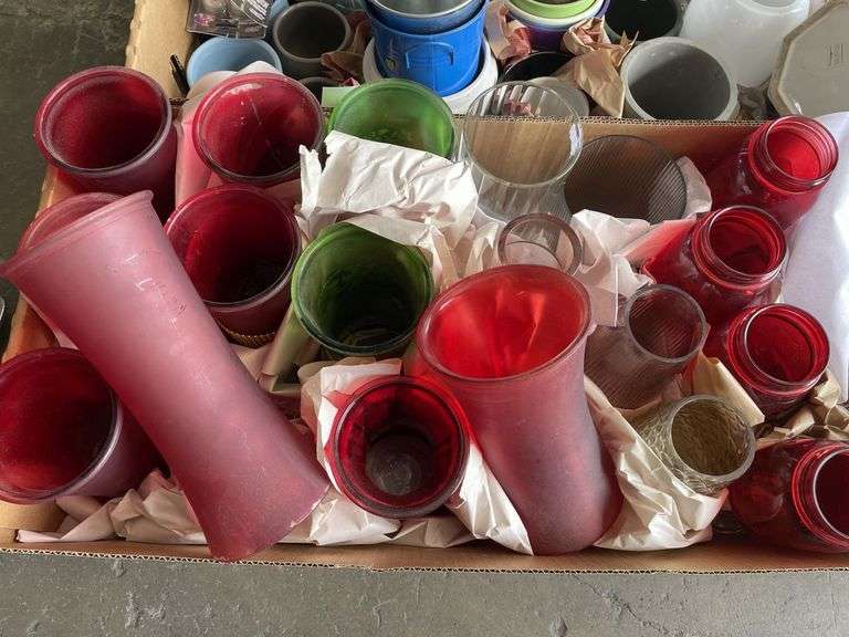 Pallet Glass Vases, Tin Buckets/Jugs, Ceramic Pots, Lge Qty Cards etc etc