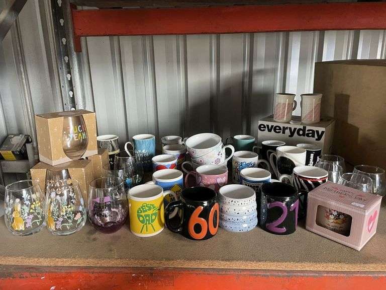 As new Glassware and Ceremic Cups