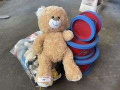 As New Stuffed Toys and Cardboard Drum Set