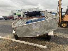 Aluminium Tinny inc Bimini Top & Trailer  