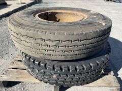 2x 10.00R20 Truck Wheels