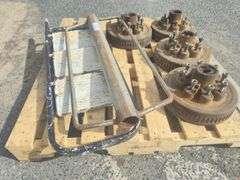 4x 12" Ford 8 Stud Trailer Brake Drums, Picket Rammer & Step Ladder