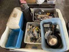 Assorted Sundries inc Ziegler Portable Grill, Pots, Esky, Hose Fittings, Leads etc