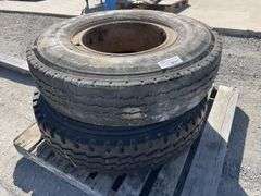 2x 10.00R20 Truck Wheels