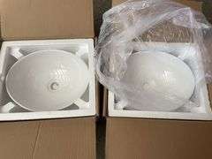 2x Ceremic Vanity Basins