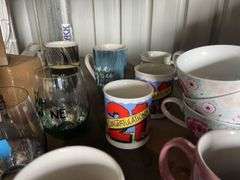 As new Glassware and Ceremic Cups