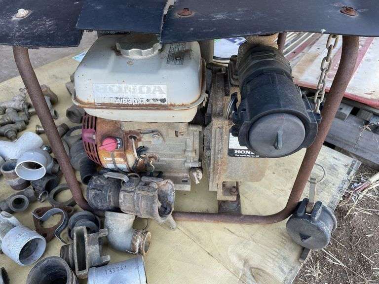 Assorted Irrigation Fittings and Honda Pump (parts only)