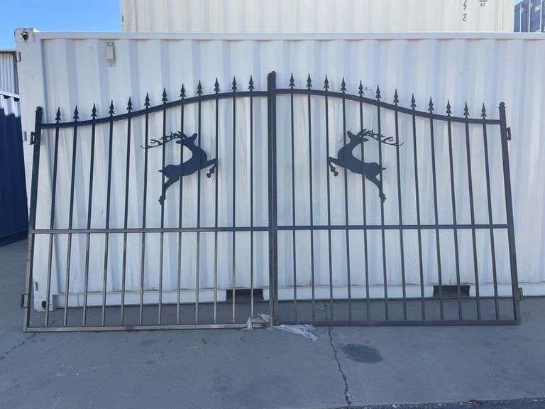 Double Open Deer Entrance Gates - overall 4.2m