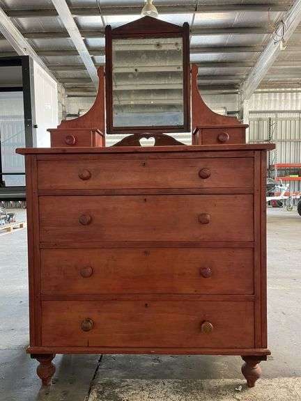 Mirrored Timber Dresser Unit