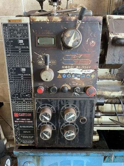 MetalMaster AL-356V Single Phase Metal Lathe inc 3 & 4 Jaw Chuck and Various Accessories