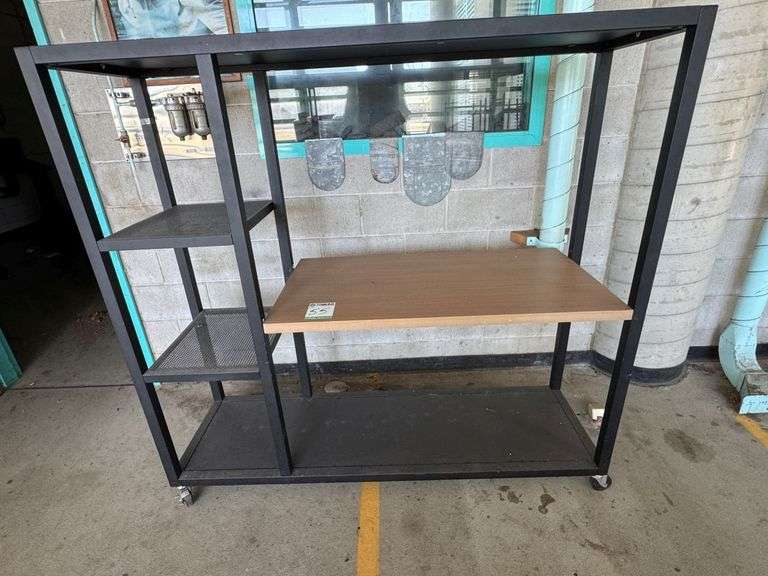 Metal Frame Shelf Unit on Wheels  1600mm x 480mm