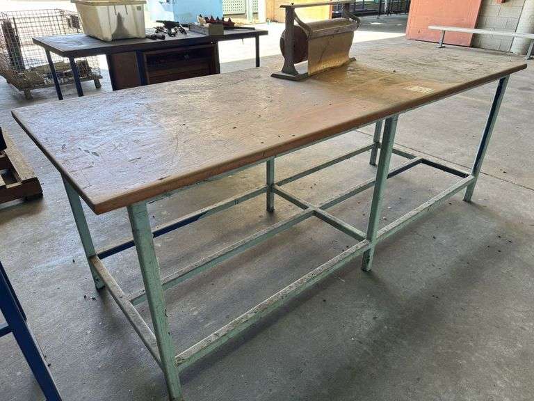 Timber Top Workshop Bench inc Paper Roll Cutter - 2385mm x 900mm