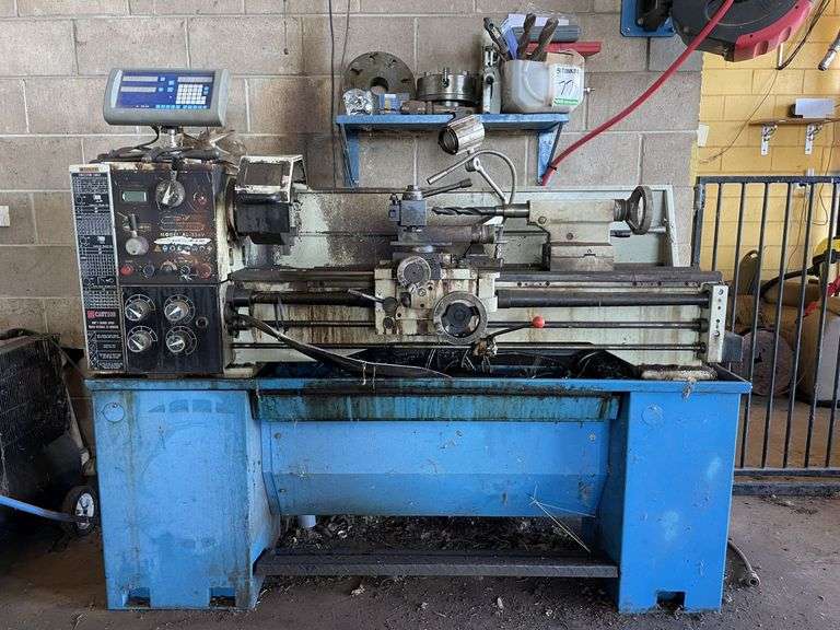 MetalMaster AL-356V Single Phase Metal Lathe inc 3 & 4 Jaw Chuck and Various Accessories