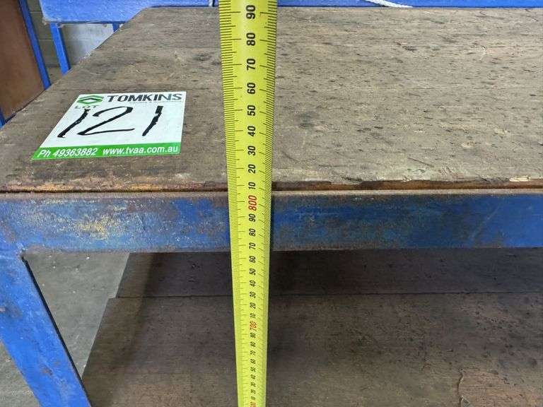 4x Steel Framed Workbenches