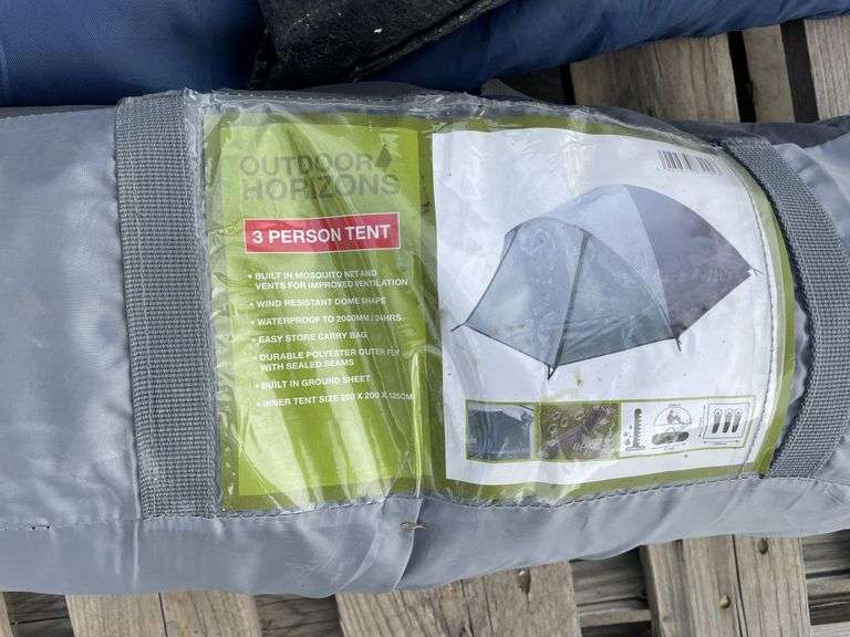 6 Person Canvas Tent and 3 Person Tent, Poles