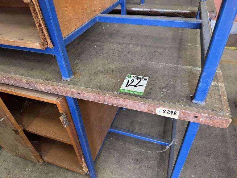 4x Steel Framed Workbenches