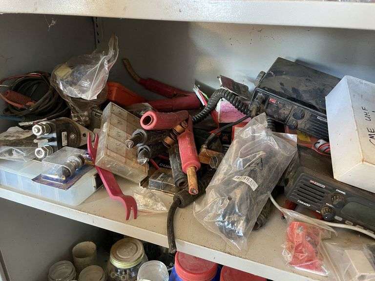 Steel Cabinet on Stand inc Contents