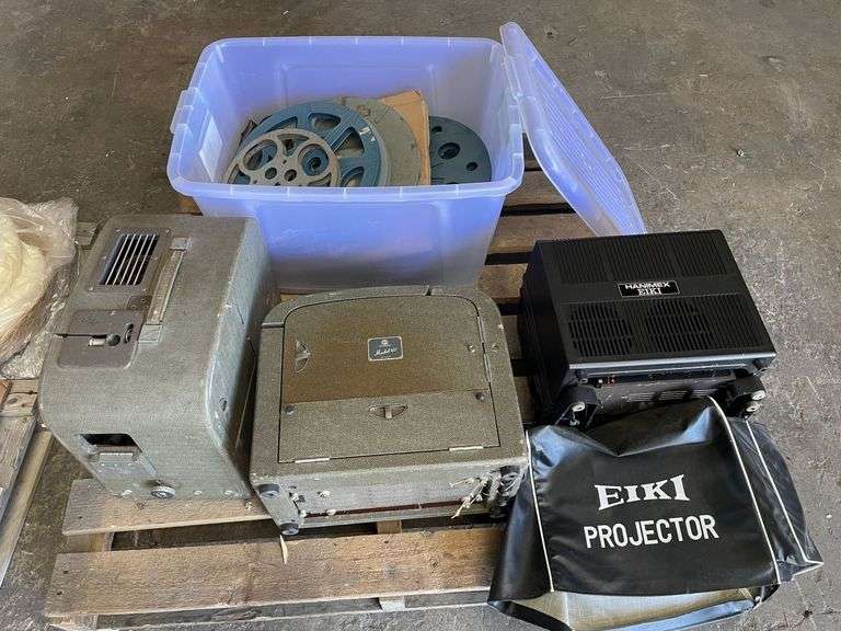 Pallet Antique Model 621 & Eiki Projectors inc Reels