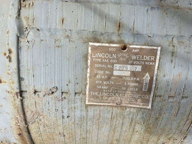 Lincoln 600 amp Welder