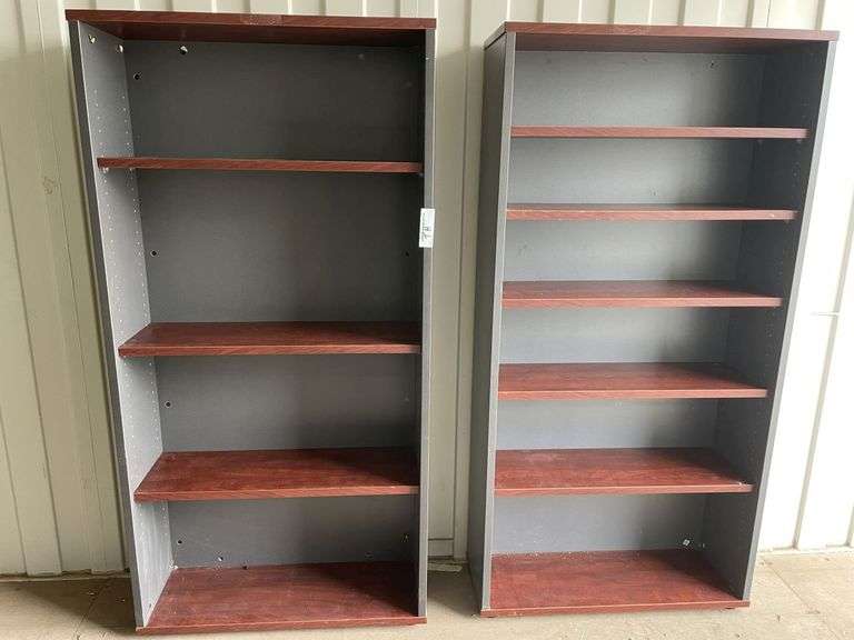 2x Laminate Office Shelves