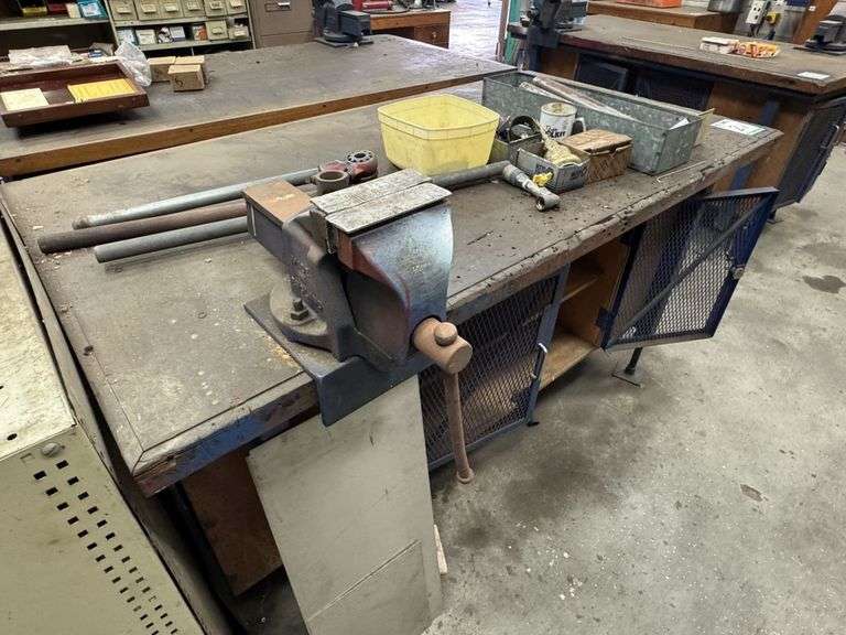 Timber Workshop Bench inc Vice @ Contents