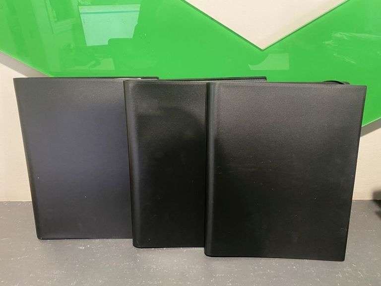 3x Black Folders inc Demon Slayer Cards, Pokémon Cards etc