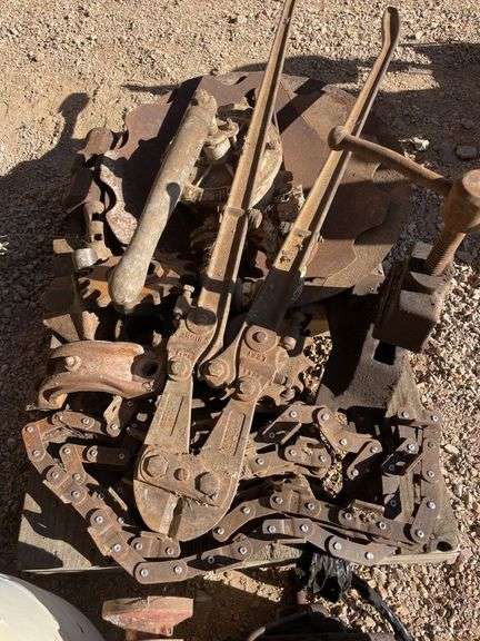 Air Tank, Discs, Bolt Cutters, Chain and Parts