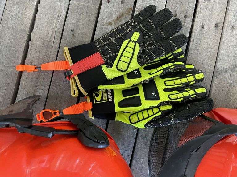 Husqvarna Helmets and Foughneck Gloves
