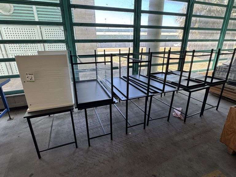 White Desk and Quantity of  Student Desks 1350mm x 600mm