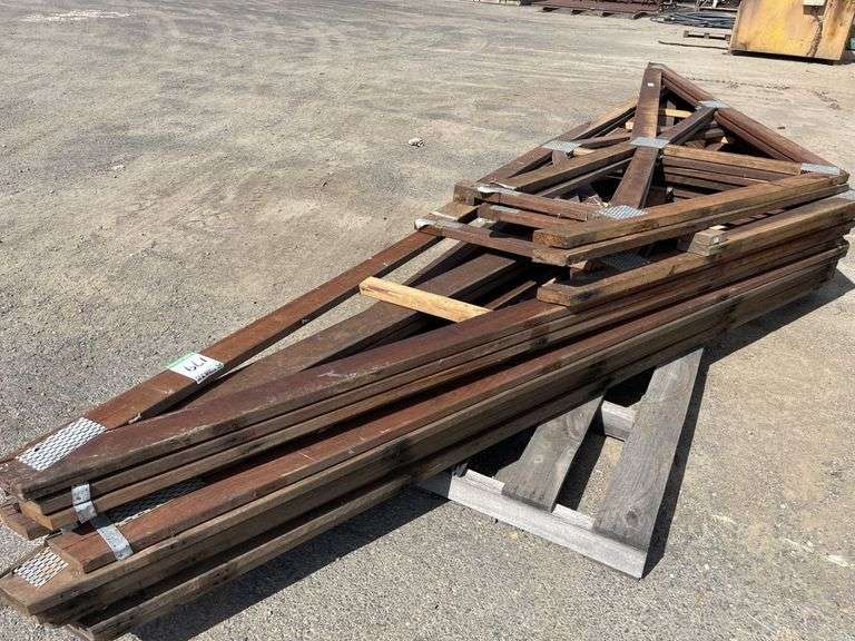 Qty Hardwood Roof Trusses - Assorted