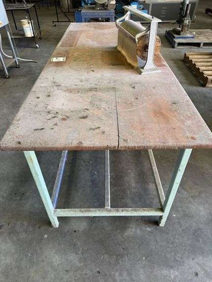 Timber Top Workshop Bench inc Paper Roll Cutter - 2385mm x 900mm