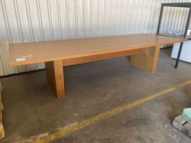 Solid Pine Conference Table - 1.2x3.1m