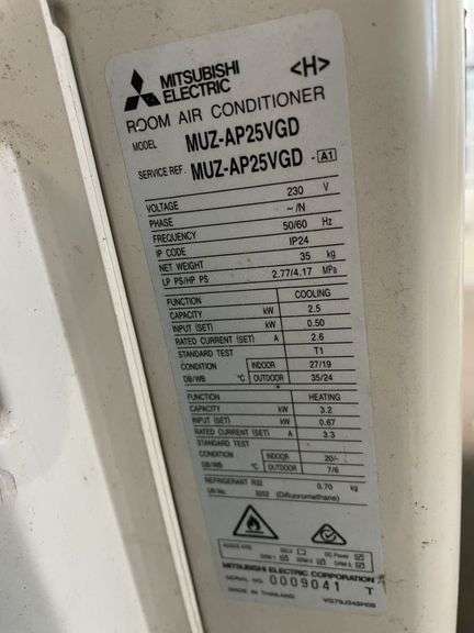 3x Mitsubishi Air Condition Units and Heads