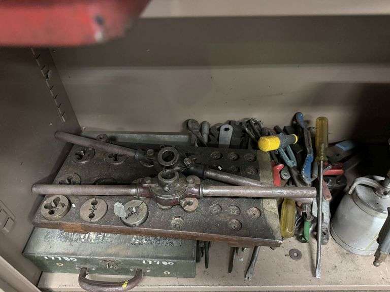 Metal Storage Cabinet inc Handheld Tooling and Assorted Workshop Contents