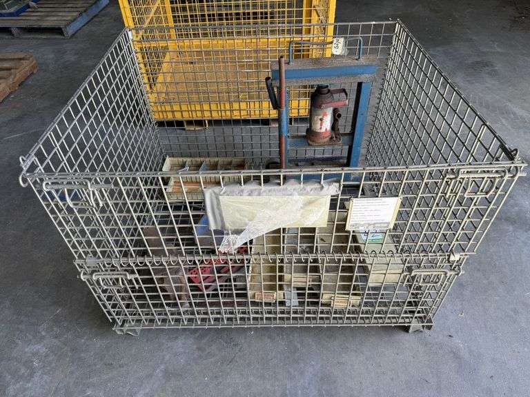 Steel Transport Cage inc Vice and Contents