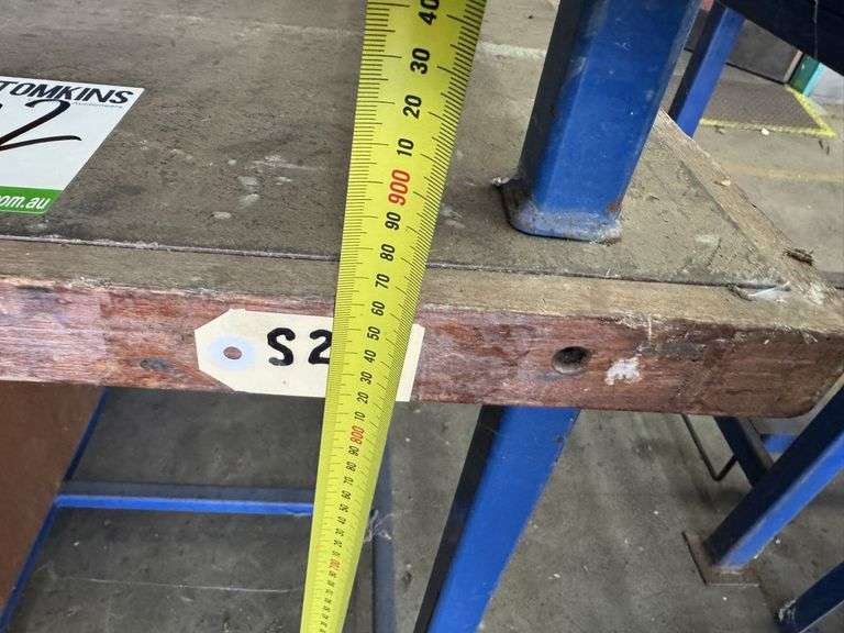 4x Steel Framed Workbenches