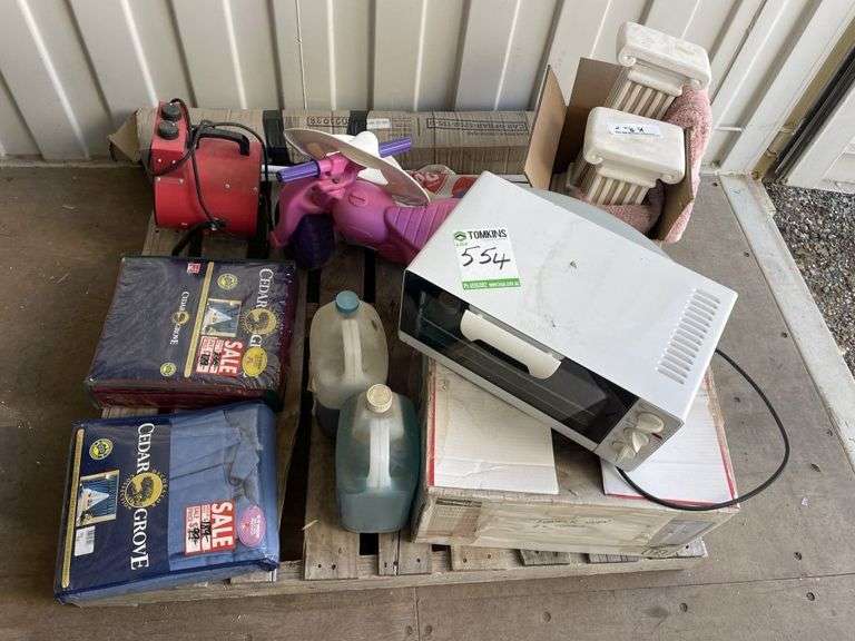 Pallet As New Roof Rack, Piller Plant Stands, Oven/Grill, Cleaning Products, Kids Toys, Mistral Heater, Curtains etc