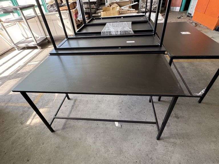 8x Black Students Desk 1350mm x 600mm