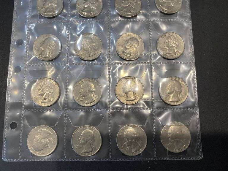 Sleeve of 24x Washington & Susan B Anthony Quarters